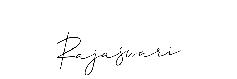 Use a signature maker to create a handwritten signature online. With this signature software, you can design (Allison_Script) your own signature for name Rajaswari. Rajaswari signature style 2 images and pictures png