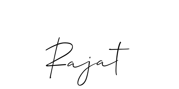 Also we have Rajat  name is the best signature style. Create professional handwritten signature collection using Allison_Script autograph style. Rajat  signature style 2 images and pictures png