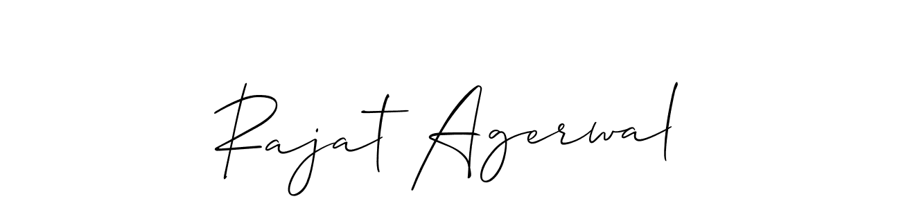 How to make Rajat Agerwal name signature. Use Allison_Script style for creating short signs online. This is the latest handwritten sign. Rajat Agerwal signature style 2 images and pictures png