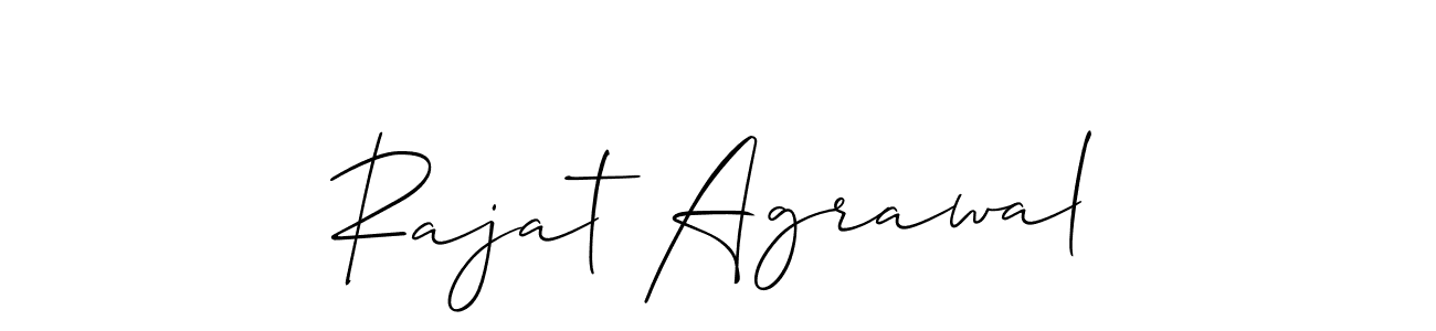 Use a signature maker to create a handwritten signature online. With this signature software, you can design (Allison_Script) your own signature for name Rajat Agrawal. Rajat Agrawal signature style 2 images and pictures png