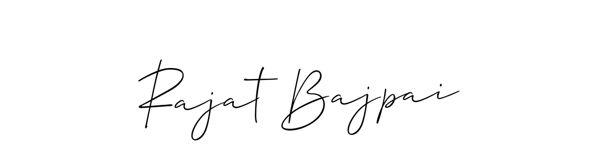 Make a beautiful signature design for name Rajat Bajpai. With this signature (Allison_Script) style, you can create a handwritten signature for free. Rajat Bajpai signature style 2 images and pictures png