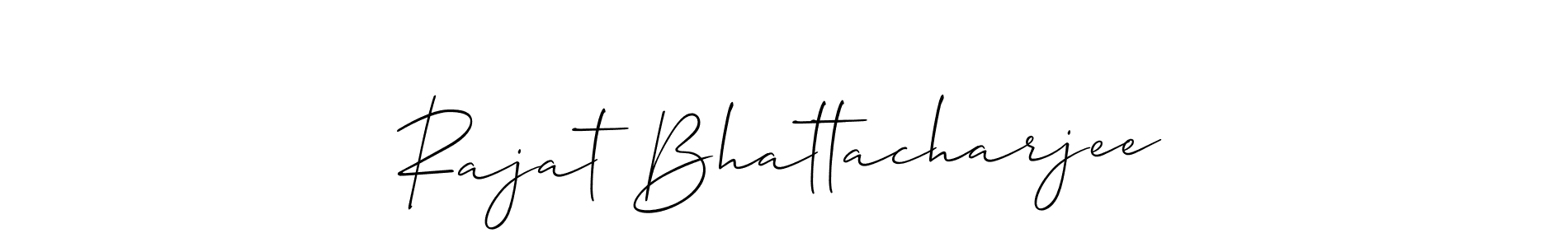 Rajat Bhattacharjee stylish signature style. Best Handwritten Sign (Allison_Script) for my name. Handwritten Signature Collection Ideas for my name Rajat Bhattacharjee. Rajat Bhattacharjee signature style 2 images and pictures png