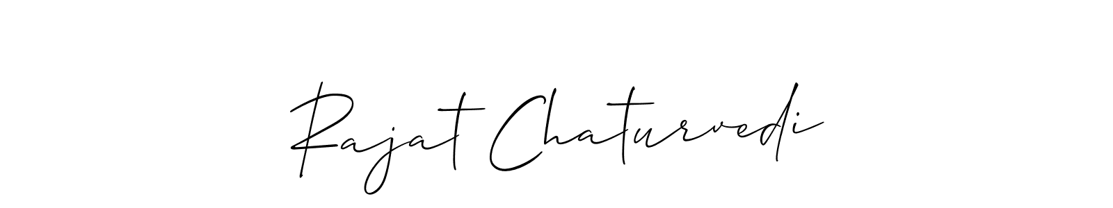 How to make Rajat Chaturvedi name signature. Use Allison_Script style for creating short signs online. This is the latest handwritten sign. Rajat Chaturvedi signature style 2 images and pictures png