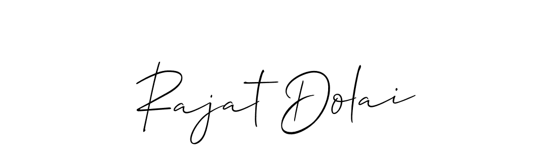 This is the best signature style for the Rajat Dolai name. Also you like these signature font (Allison_Script). Mix name signature. Rajat Dolai signature style 2 images and pictures png