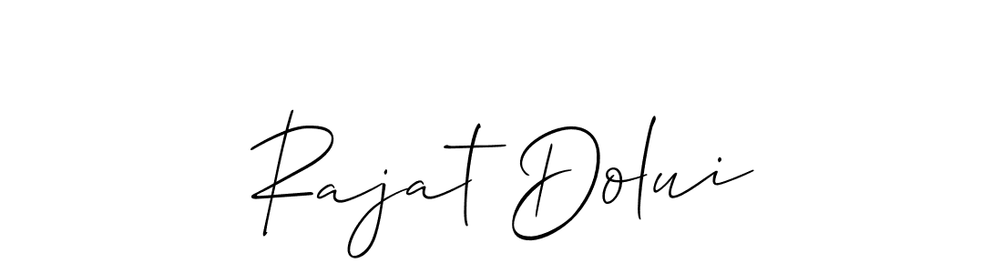 How to Draw Rajat Dolui signature style? Allison_Script is a latest design signature styles for name Rajat Dolui. Rajat Dolui signature style 2 images and pictures png