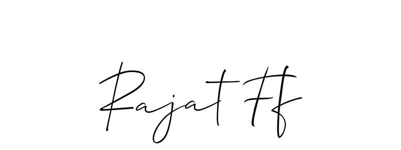 How to make Rajat Ff signature? Allison_Script is a professional autograph style. Create handwritten signature for Rajat Ff name. Rajat Ff signature style 2 images and pictures png