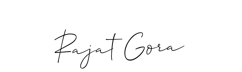 Similarly Allison_Script is the best handwritten signature design. Signature creator online .You can use it as an online autograph creator for name Rajat Gora. Rajat Gora signature style 2 images and pictures png