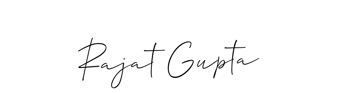 The best way (Allison_Script) to make a short signature is to pick only two or three words in your name. The name Rajat Gupta include a total of six letters. For converting this name. Rajat Gupta signature style 2 images and pictures png