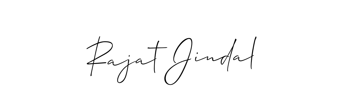 Use a signature maker to create a handwritten signature online. With this signature software, you can design (Allison_Script) your own signature for name Rajat Jindal. Rajat Jindal signature style 2 images and pictures png