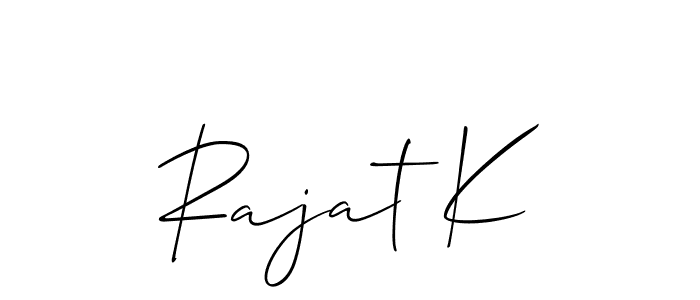 Make a beautiful signature design for name Rajat K. Use this online signature maker to create a handwritten signature for free. Rajat K signature style 2 images and pictures png