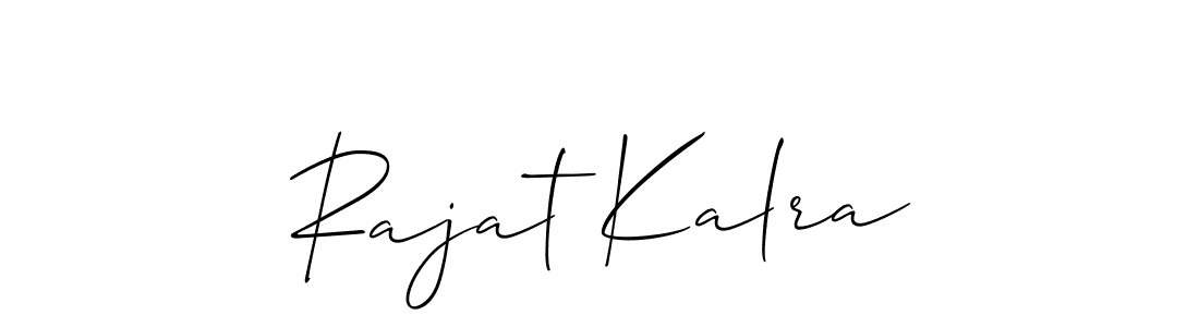 Allison_Script is a professional signature style that is perfect for those who want to add a touch of class to their signature. It is also a great choice for those who want to make their signature more unique. Get Rajat Kalra name to fancy signature for free. Rajat Kalra signature style 2 images and pictures png