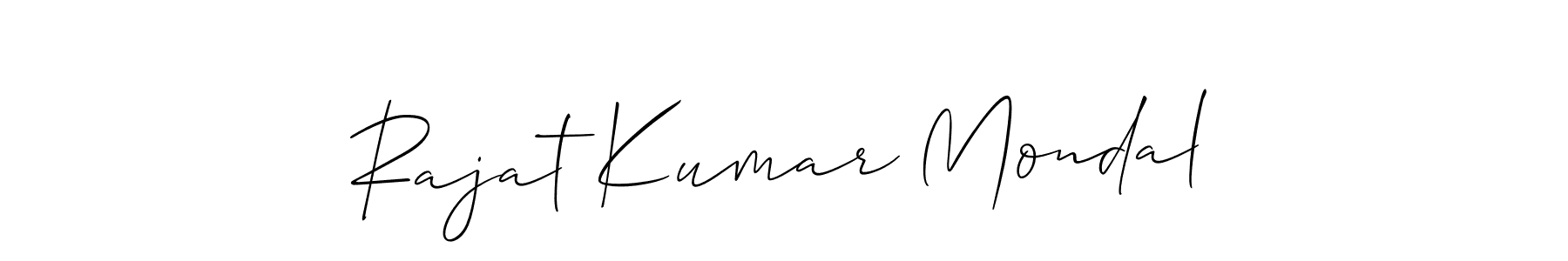 Make a beautiful signature design for name Rajat Kumar Mondal. With this signature (Allison_Script) style, you can create a handwritten signature for free. Rajat Kumar Mondal signature style 2 images and pictures png