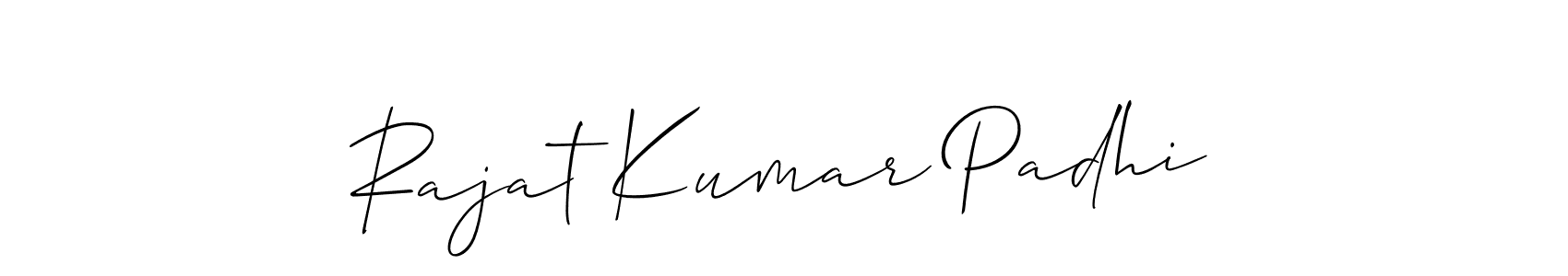Create a beautiful signature design for name Rajat Kumar Padhi. With this signature (Allison_Script) fonts, you can make a handwritten signature for free. Rajat Kumar Padhi signature style 2 images and pictures png
