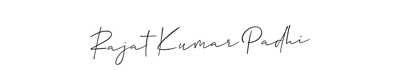 Create a beautiful signature design for name Rajat Kumar Padhi. With this signature (Allison_Script) fonts, you can make a handwritten signature for free. Rajat Kumar Padhi signature style 2 images and pictures png