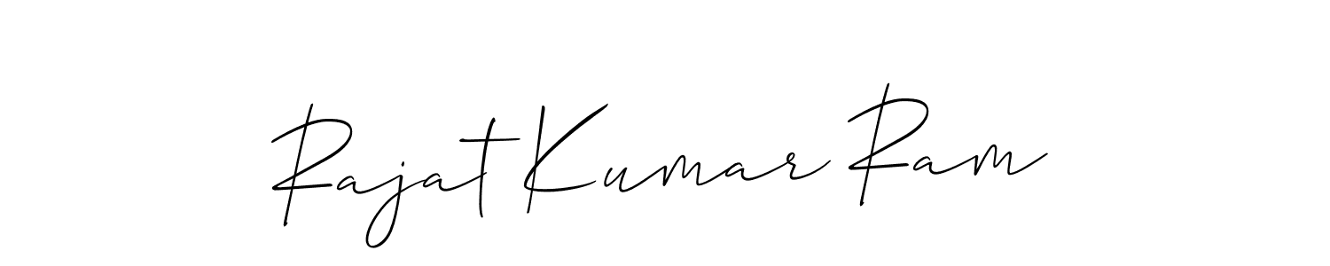 Also we have Rajat Kumar Ram name is the best signature style. Create professional handwritten signature collection using Allison_Script autograph style. Rajat Kumar Ram signature style 2 images and pictures png