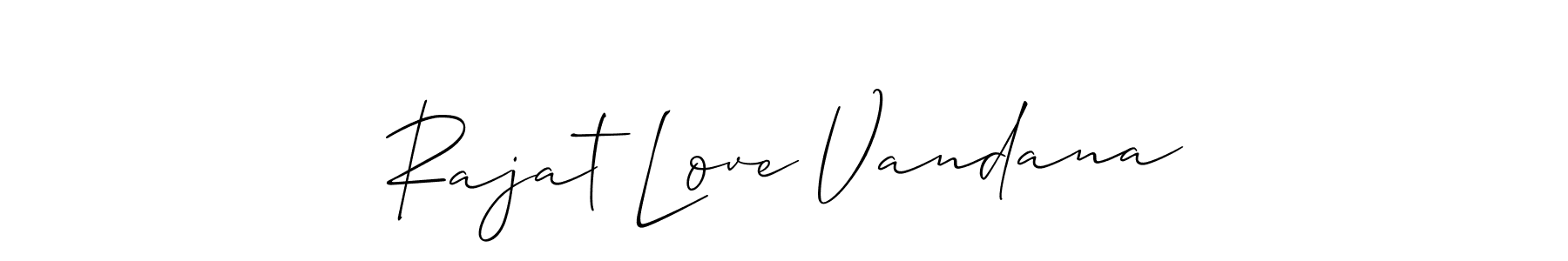 You should practise on your own different ways (Allison_Script) to write your name (Rajat Love Vandana) in signature. don't let someone else do it for you. Rajat Love Vandana signature style 2 images and pictures png