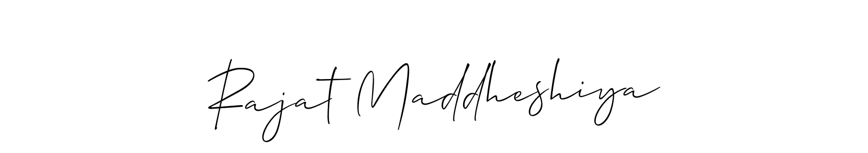 You can use this online signature creator to create a handwritten signature for the name Rajat Maddheshiya. This is the best online autograph maker. Rajat Maddheshiya signature style 2 images and pictures png