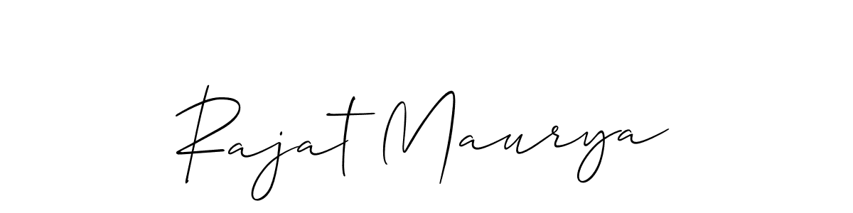 Use a signature maker to create a handwritten signature online. With this signature software, you can design (Allison_Script) your own signature for name Rajat Maurya. Rajat Maurya signature style 2 images and pictures png