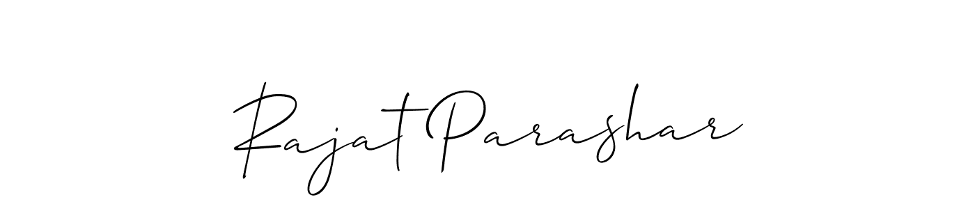 Design your own signature with our free online signature maker. With this signature software, you can create a handwritten (Allison_Script) signature for name Rajat Parashar. Rajat Parashar signature style 2 images and pictures png