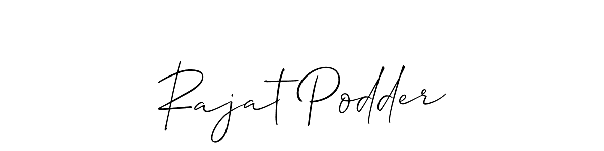 Design your own signature with our free online signature maker. With this signature software, you can create a handwritten (Allison_Script) signature for name Rajat Podder. Rajat Podder signature style 2 images and pictures png