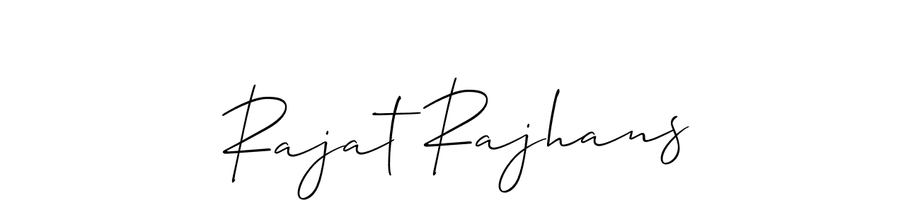 Also we have Rajat Rajhans name is the best signature style. Create professional handwritten signature collection using Allison_Script autograph style. Rajat Rajhans signature style 2 images and pictures png