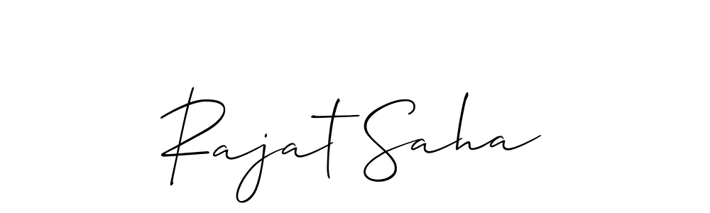 How to make Rajat Saha signature? Allison_Script is a professional autograph style. Create handwritten signature for Rajat Saha name. Rajat Saha signature style 2 images and pictures png