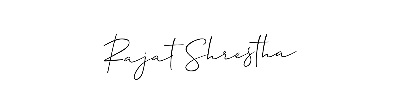 Similarly Allison_Script is the best handwritten signature design. Signature creator online .You can use it as an online autograph creator for name Rajat Shrestha. Rajat Shrestha signature style 2 images and pictures png