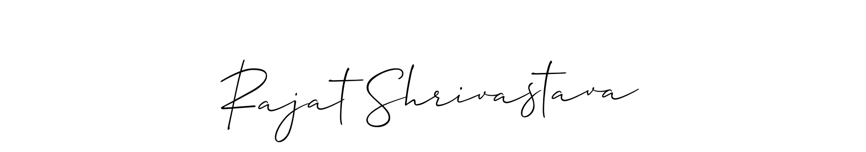 if you are searching for the best signature style for your name Rajat Shrivastava. so please give up your signature search. here we have designed multiple signature styles  using Allison_Script. Rajat Shrivastava signature style 2 images and pictures png