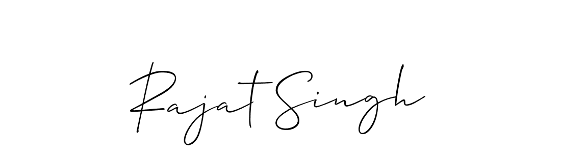 How to make Rajat Singh name signature. Use Allison_Script style for creating short signs online. This is the latest handwritten sign. Rajat Singh signature style 2 images and pictures png