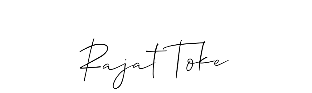 Design your own signature with our free online signature maker. With this signature software, you can create a handwritten (Allison_Script) signature for name Rajat Toke. Rajat Toke signature style 2 images and pictures png