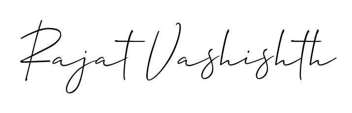 Transform the name Rajat Vashishth into a signature masterpiece using Allison_Script font. Ideal for photographers, artists, and creators looking for watermarks. Rajat Vashishth signature style 2 images and pictures png