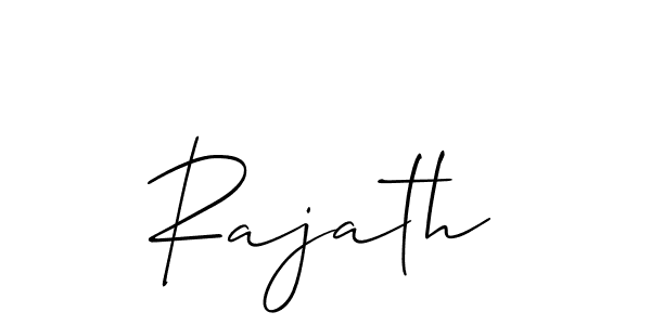 Also we have Rajath name is the best signature style. Create professional handwritten signature collection using Allison_Script autograph style. Rajath signature style 2 images and pictures png