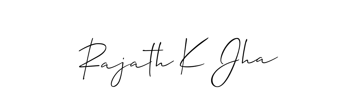 This is the best signature style for the Rajath K Jha name. Also you like these signature font (Allison_Script). Mix name signature. Rajath K Jha signature style 2 images and pictures png