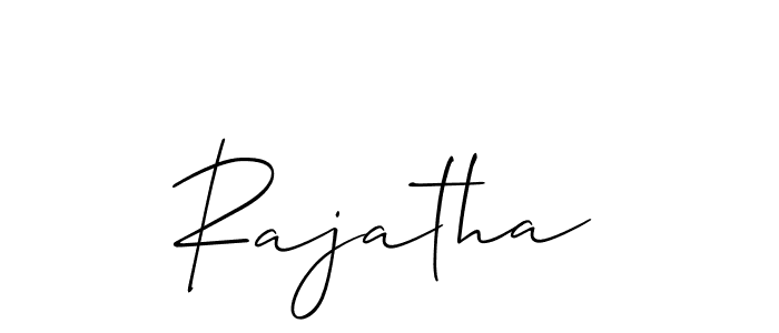 How to make Rajatha signature? Allison_Script is a professional autograph style. Create handwritten signature for Rajatha name. Rajatha signature style 2 images and pictures png