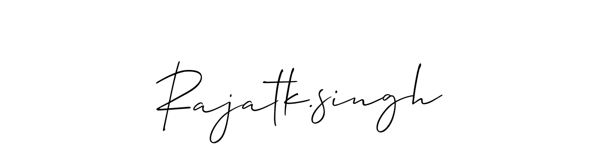 How to make Rajatk.singh name signature. Use Allison_Script style for creating short signs online. This is the latest handwritten sign. Rajatk.singh signature style 2 images and pictures png