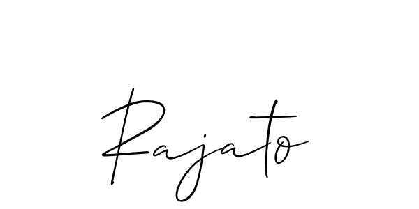 How to make Rajato signature? Allison_Script is a professional autograph style. Create handwritten signature for Rajato name. Rajato signature style 2 images and pictures png