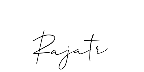 Also we have Rajatr name is the best signature style. Create professional handwritten signature collection using Allison_Script autograph style. Rajatr signature style 2 images and pictures png