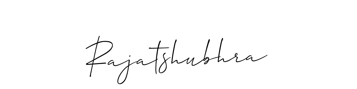 You should practise on your own different ways (Allison_Script) to write your name (Rajatshubhra) in signature. don't let someone else do it for you. Rajatshubhra signature style 2 images and pictures png