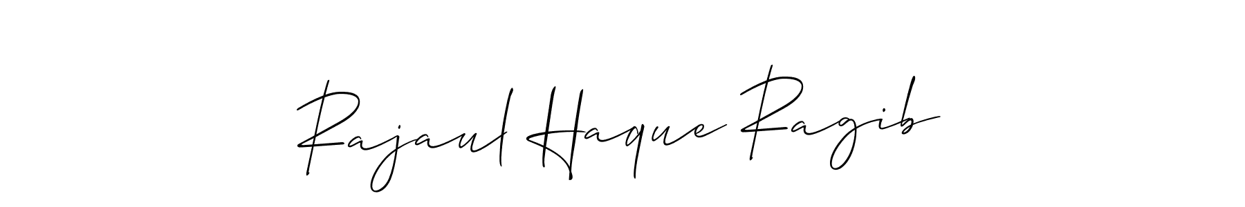 Create a beautiful signature design for name Rajaul Haque Ragib. With this signature (Allison_Script) fonts, you can make a handwritten signature for free. Rajaul Haque Ragib signature style 2 images and pictures png