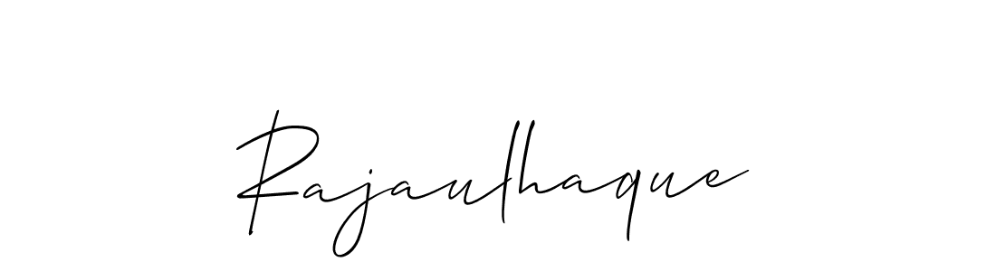 Use a signature maker to create a handwritten signature online. With this signature software, you can design (Allison_Script) your own signature for name Rajaulhaque. Rajaulhaque signature style 2 images and pictures png