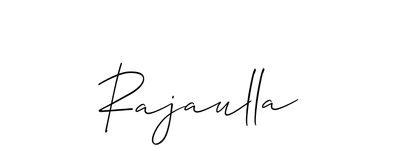 Allison_Script is a professional signature style that is perfect for those who want to add a touch of class to their signature. It is also a great choice for those who want to make their signature more unique. Get Rajaulla name to fancy signature for free. Rajaulla signature style 2 images and pictures png