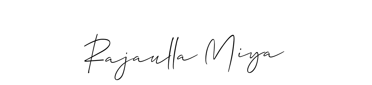 Also You can easily find your signature by using the search form. We will create Rajaulla Miya name handwritten signature images for you free of cost using Allison_Script sign style. Rajaulla Miya signature style 2 images and pictures png