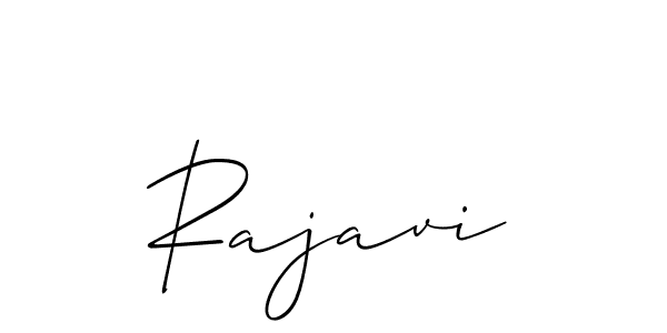 How to make Rajavi name signature. Use Allison_Script style for creating short signs online. This is the latest handwritten sign. Rajavi signature style 2 images and pictures png