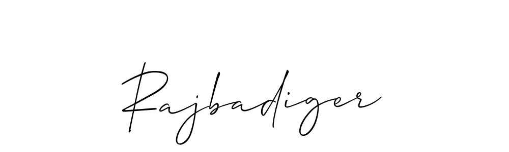 The best way (Allison_Script) to make a short signature is to pick only two or three words in your name. The name Rajbadiger include a total of six letters. For converting this name. Rajbadiger signature style 2 images and pictures png