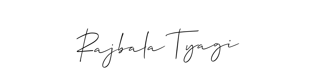 Make a beautiful signature design for name Rajbala Tyagi. With this signature (Allison_Script) style, you can create a handwritten signature for free. Rajbala Tyagi signature style 2 images and pictures png