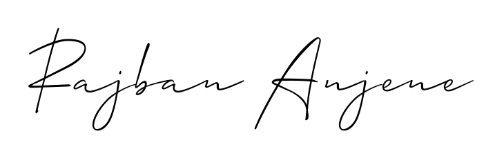 Quickly download Rajban Anjene name signature in high-resolution PNG using Allison_Script style. Ready to insert into PDFs and online applications. Rajban Anjene signature style 2 images and pictures png