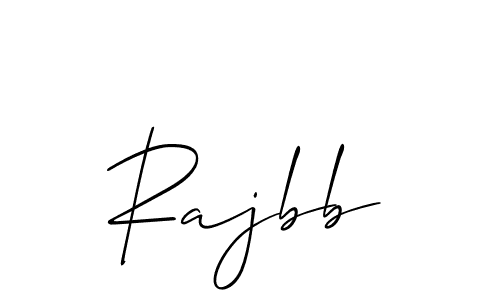 Use a signature maker to create a handwritten signature online. With this signature software, you can design (Allison_Script) your own signature for name Rajbb. Rajbb signature style 2 images and pictures png