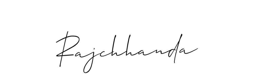 How to make Rajchhanda signature? Allison_Script is a professional autograph style. Create handwritten signature for Rajchhanda name. Rajchhanda signature style 2 images and pictures png