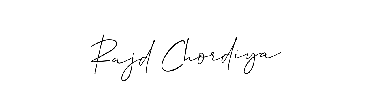 How to make Rajd Chordiya signature? Allison_Script is a professional autograph style. Create handwritten signature for Rajd Chordiya name. Rajd Chordiya signature style 2 images and pictures png