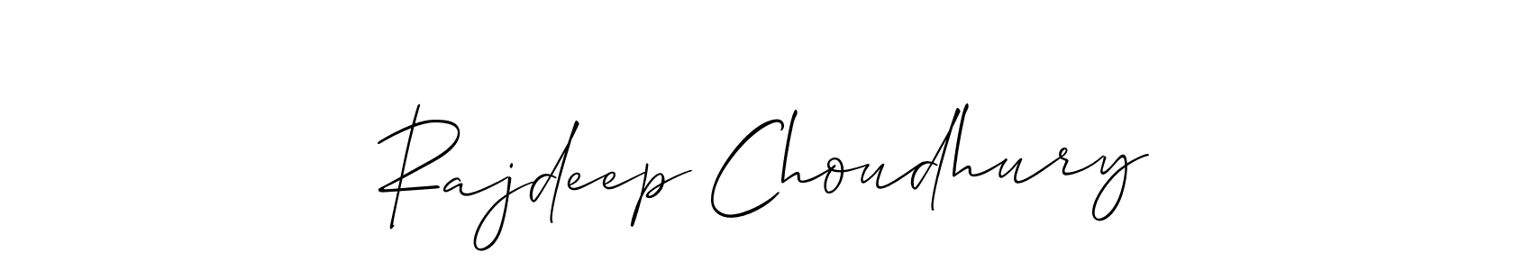 It looks lik you need a new signature style for name Rajdeep Choudhury. Design unique handwritten (Allison_Script) signature with our free signature maker in just a few clicks. Rajdeep Choudhury signature style 2 images and pictures png